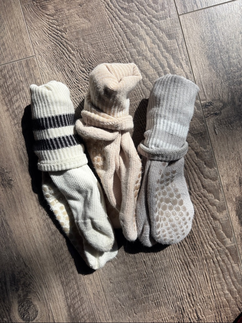 3 Pairs Grippy Barre/Yoga Socks